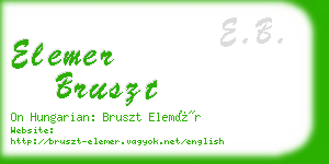 elemer bruszt business card